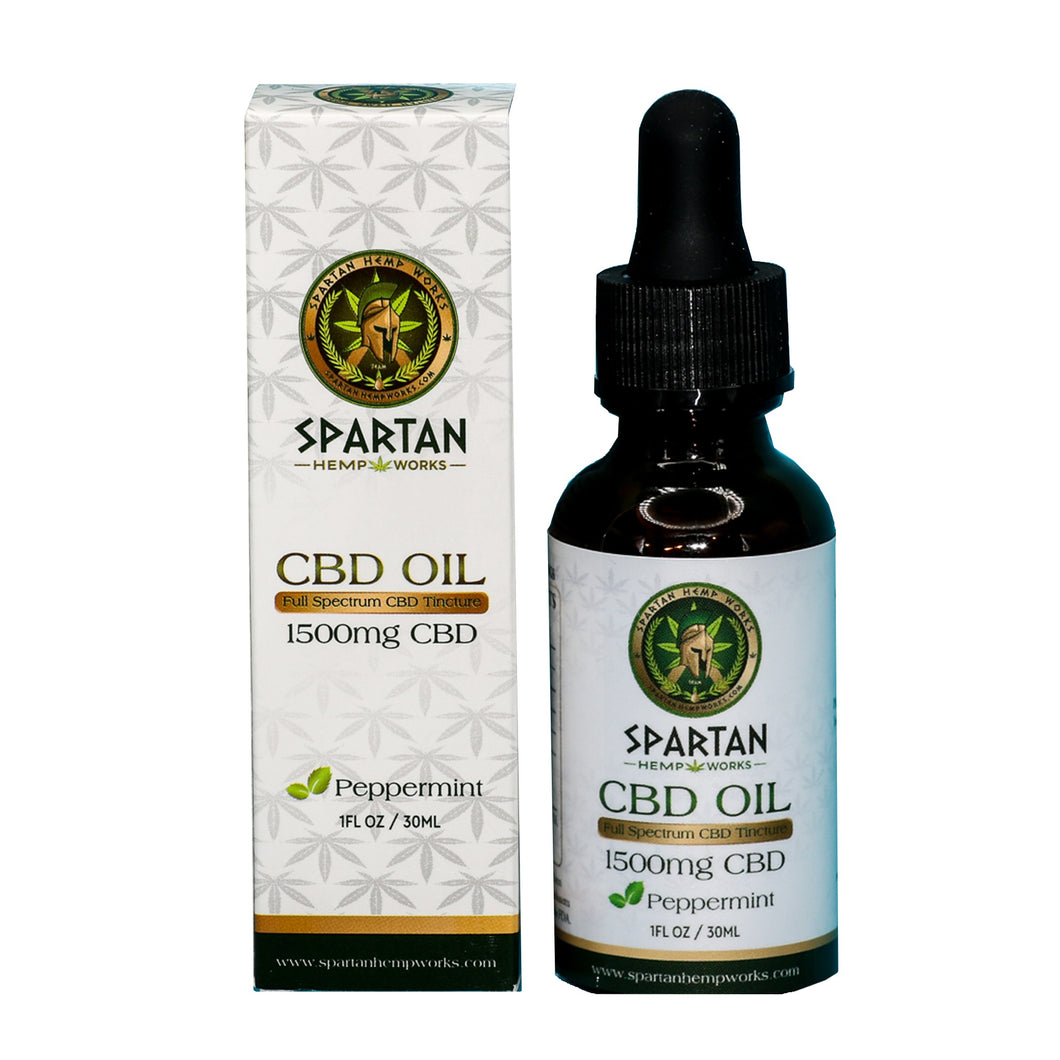 CBD Oil Full Spectrum 1500mg Peppermint Flavor