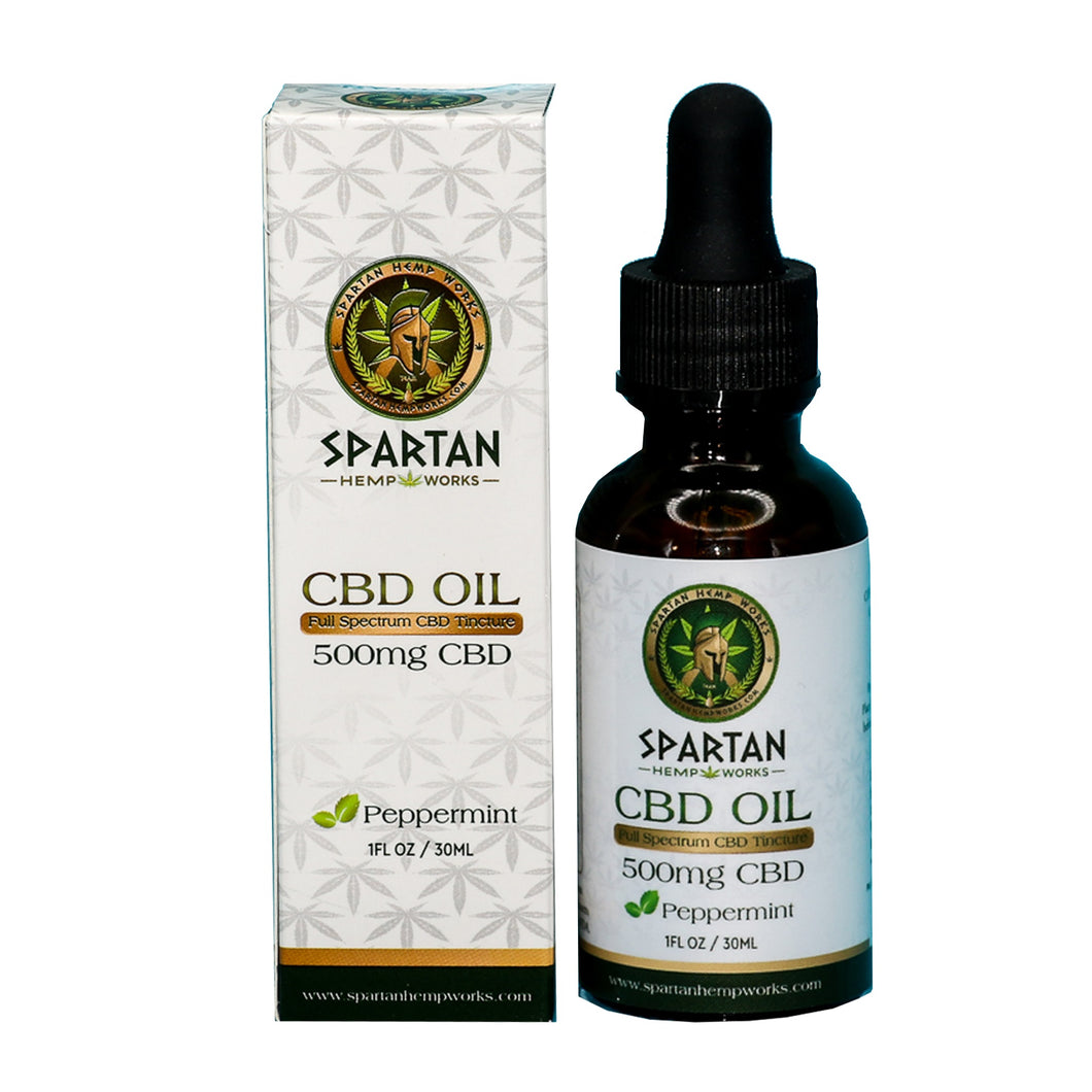 CBD Oil Full Spectrum 500mg Peppermint Flavor